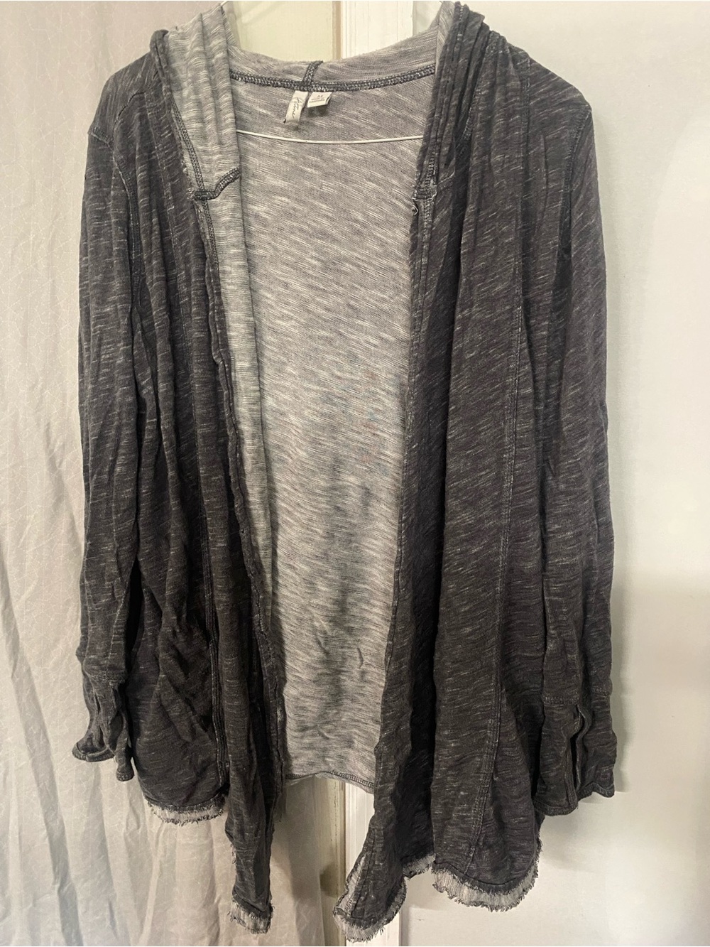 Active USA Lightweight Hooded Open Cardigan - Gray
